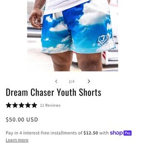 Dream Chaser Youth Shorts - Blue